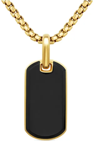 David Yurman Etiqueta Chevron en oro amarillo de 18kt de 27mm