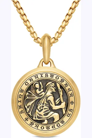 David Yurman Amuleto St. Christopher en oro amarillo de 18kt de 34.5mm
