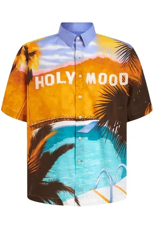 Etro Camisa manga corta con estampado gráfico