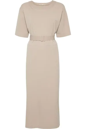 Max Mara Vestido midi estilo playera con cinturón