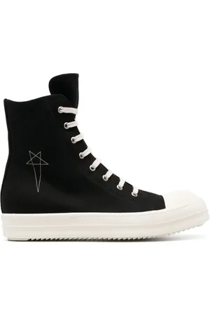 Rick Owens Tenis altos con agujetas y pentagrama