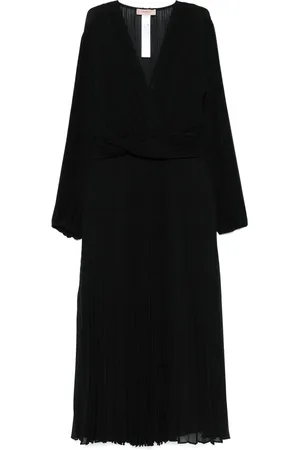 Twin-Set Vestido corto de georgette con pliegues