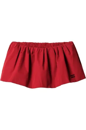 Miu Miu Falda corta de popelina