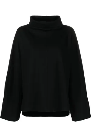 Issey Miyake Top con cuello falso y mangas anchas