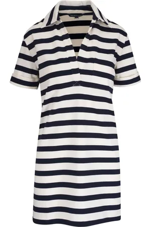 VERONICA BEARD Vestido tipo polo a rayas