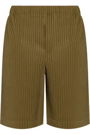 Issey Miyake Shorts con efecto plisado