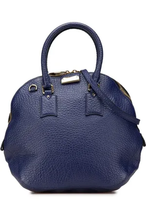 Burberry Bolsa satchel estilo bowling Heritage Orchard grande de piel de becero granulada 2000-2017