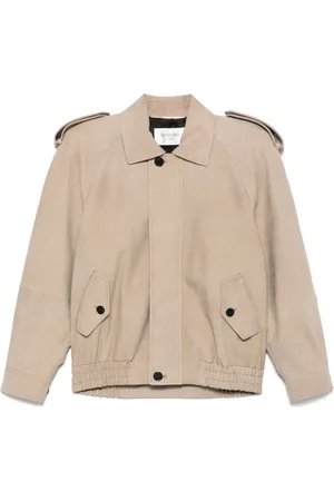 Saint Laurent Chamarra bomber de gamuza