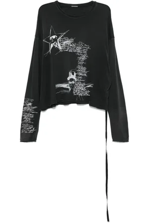 ANN DEMEULEMEESTER Playera con boceto estampado