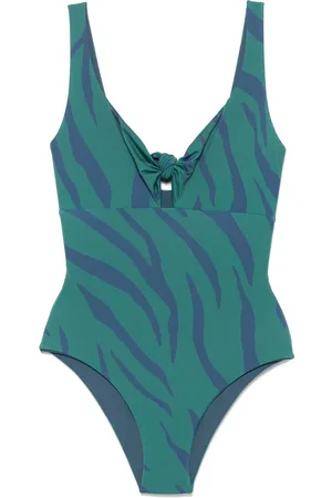 FISICO Traje de baño con estampado de cebra