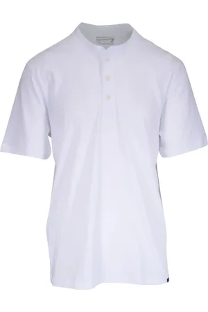 Faherty Playera de algodón con cuello henley