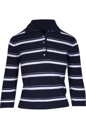 Vince Suéter estilo playera tipo polo con rayas