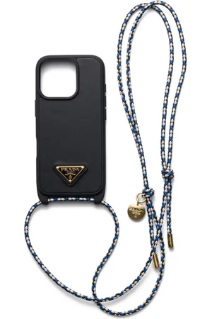 Prada Funda para iPhone 16 Pro con placa del logo