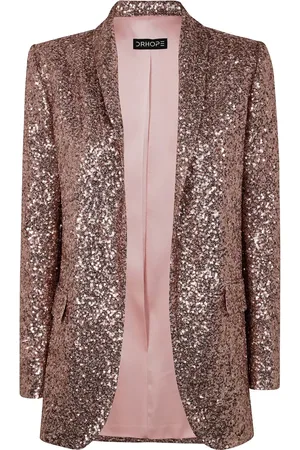 DRHOPE Blazer con detalle de lentejuelas