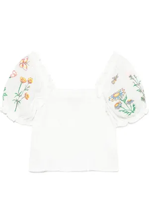 Stella McCartney Top con logo bordado