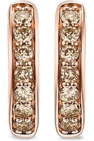 David Yurman Arracadas estilo huggie Petite Pavé en oro rosa de 18kt con diamantes de 12mm