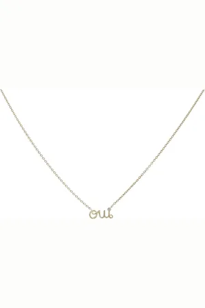 Dior 18kt yellow gold Oui diamond necklace