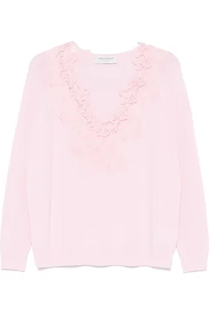 Ermanno Firenze Camiseta con detalle de encaje