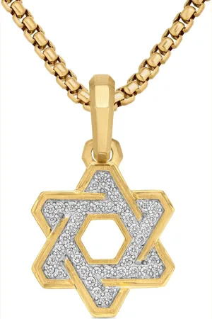 David Yurman Dije Deco Star of David en oro amarillo de 18kt con diamantes de 24mm