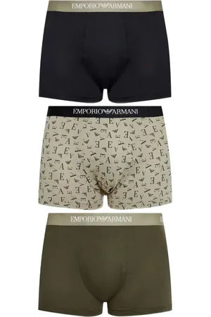 Emporio Armani Pack de tres bóxeres con logo en la pretina
