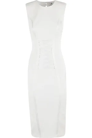 Elisabetta Franchi Vestido midi con espalda abierta