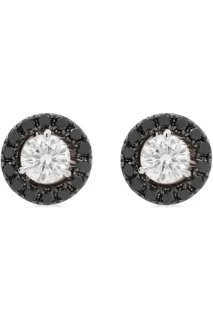 HYT Jewelry Aretes en oro blanco de 18kt con diamante