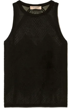 Twin-Set Mesh tank top