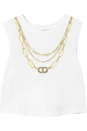 Twin-Set Top con cadenas estampadas