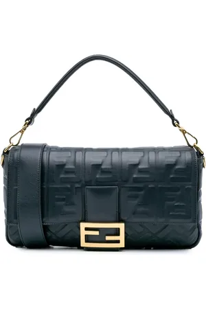 Fendi Bolsa satchel Baguette de piel con motivo Zucca en relieve 2010-2024