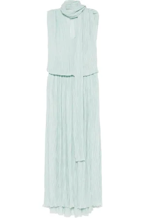 BLUMARINE Vestido corto asimétrico con pliegues