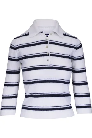 Vince Suéter estilo playera tipo polo con rayas