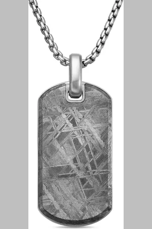 David Yurman Etiqueta Chevron en plata de ley de 42mm