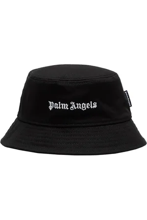 Palm Angels Logo-embroidered bucket hat