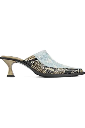 Eytys Mules con estampado de piel de serpiente