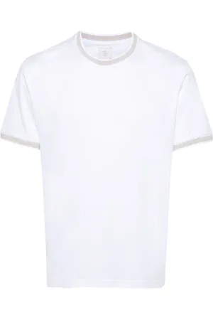 ELEVENTY Playera con rayas en los bordes