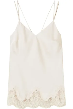 Twin-Set Top con ribete de encaje