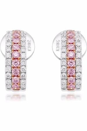 HYT Jewelry Aretes Argyle Pink en oro de 18kt con diamantes