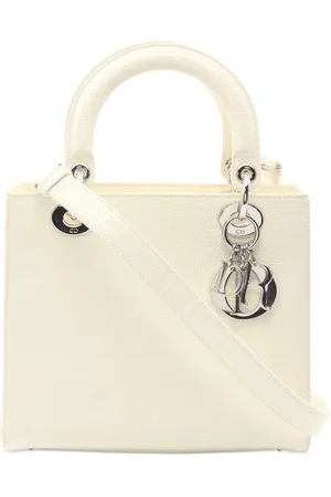 Dior Bolsa satchel Lady Dior mediana de charol con motivo Microcannage 2000-2024