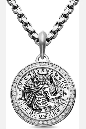 David Yurman Amuleto St. Christopher en plata de ley de 34.5mm