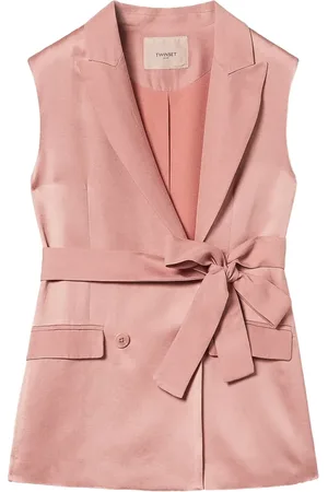 Twin-Set Blazer satinado con cinturón
