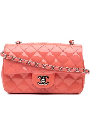 CHANEL Bolsa crossbody Single Flap clásica mini de charol 2015-2016