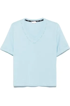 Liu Jo Playera con logo y detalles de cristal