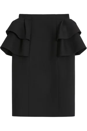 VALENTINO GARAVANI CREPE COUTURE MIDI SKIRT