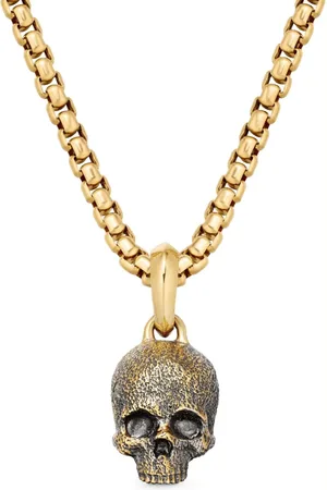 David Yurman Amuleto Memento Mori Skull en oro amarillo de 18kt de 16mm