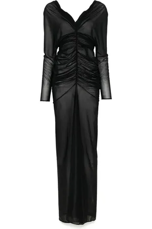 Atlein Vestido midi con diseño fruncido