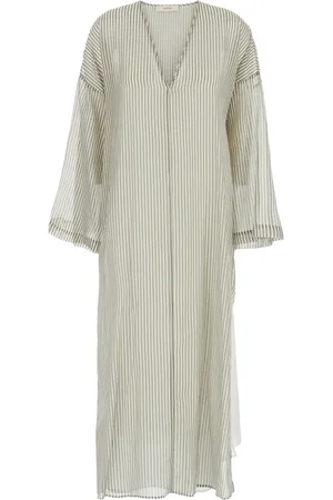 Jucca Vestido tipo caftán con rayas estampadas
