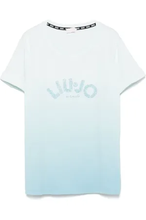Liu Jo Playera con logo y detalles de cristal