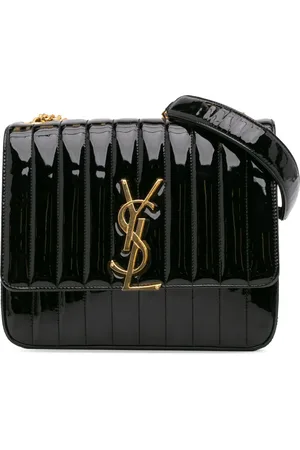 Saint Laurent Bolsa crossbody Vicky grande de charol 2018