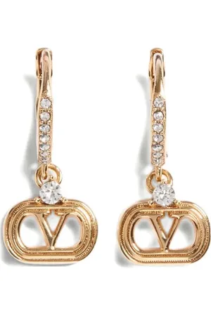VALENTINO GARAVANI OVAL METAL EARRINGS WITH SWAROVSKI® CRYSTALS