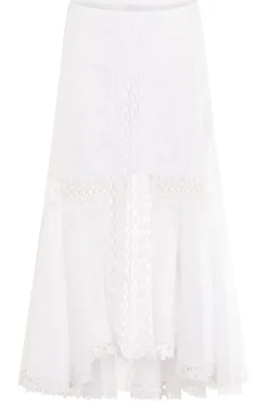 CHARO RUIZ IBIZA Falda con paneles de crochet